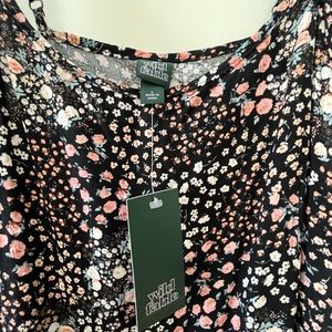 Sundress NWT! size L.  Black with pink floral.  Excellent condition